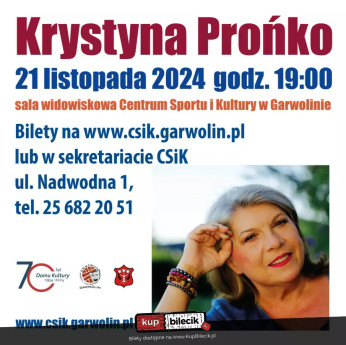 Garwolin Wydarzenie Koncert Koncert Krystyny Prońko