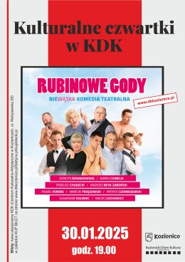 Kozienice Wydarzenie Spektakl Rubinowe gody - spektakl komediowy