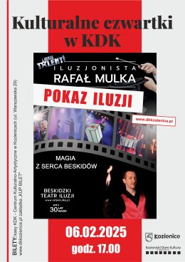 Kozienice Wydarzenie Inne wydarzenie Pokaz iluzji Rafała Mulki pt. „Magia z Serca Beskidów”